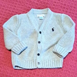 Ralph Lauren white light blue label sweater gray 9M